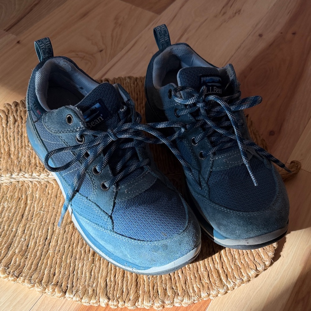 L.L. Bean Women’s Navy Blue Suede & Mesh Sneakers